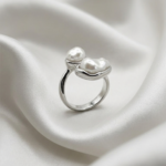 Statement Baroque Pearl Open Ring for Women – Large Irregular Cultured Pearl Ring, Adjustable Gold/Silver Plated Band, Luxury Minimalist Jewelry Gift - Image 7