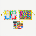 2-in-1 Ludo Board Game Zipper Pouch (A4 Size) – Double-Sided with Snakes & Ladders | Stationery Organizer Bag with Coins & Dice | Travel-Friendly Kids Pouch - Image 5