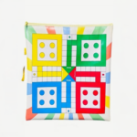 2-in-1 Ludo Board Game Zipper Pouch (A4 Size) – Double-Sided with Snakes & Ladders | Stationery Organizer Bag with Coins & Dice | Travel-Friendly Kids Pouch - Image 2