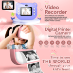 Instant Print Camera for Kids, Christmas Birthday Gifts for Girls Boys, Digital Camera with 1080P Videos, Portable Instant Camera Printer Toy for 6+ Years Old Kids - Image 3