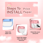 Instant Print Camera for Kids, Christmas Birthday Gifts for Girls Boys, Digital Camera with 1080P Videos, Portable Instant Camera Printer Toy for 6+ Years Old Kids - Image 5